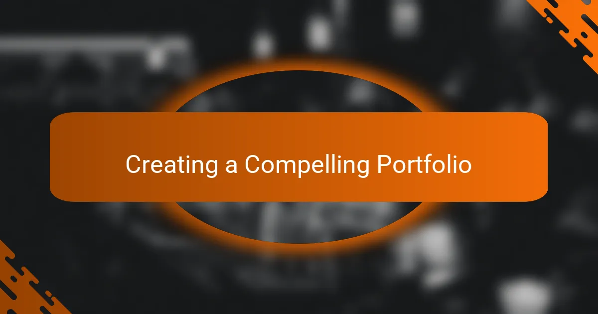 Creating a Compelling Portfolio