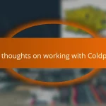 My thoughts on working with Coldplay