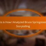 This is How I Analyzed Bruce Springsteen’s Storytelling