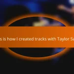This is how I created tracks with Taylor Swift