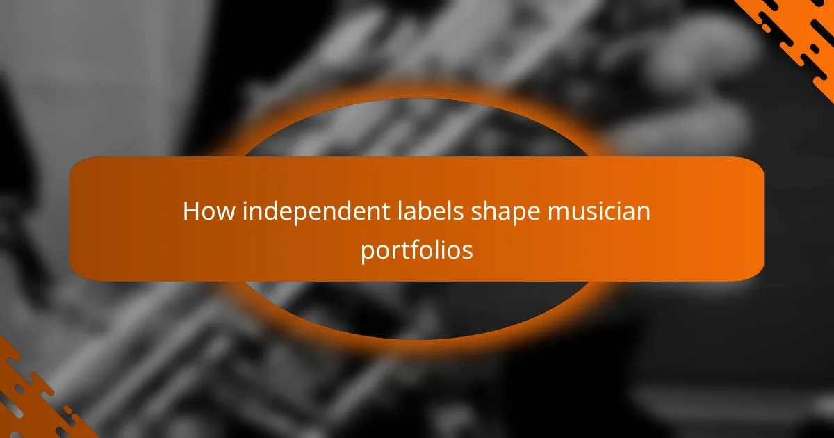 How independent labels shape musician portfolios